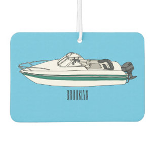 Désodorisant Pour Voiture Illustration d'un bateau à moteur
