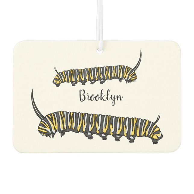 Désodorisant Pour Voiture Illustration Monarch caterpillar (Devant)