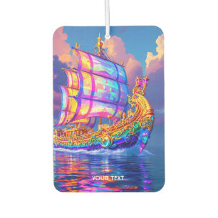 Désodorisant Pour Voiture Imaginaire Couleurs arc-en-ciel mignon navire