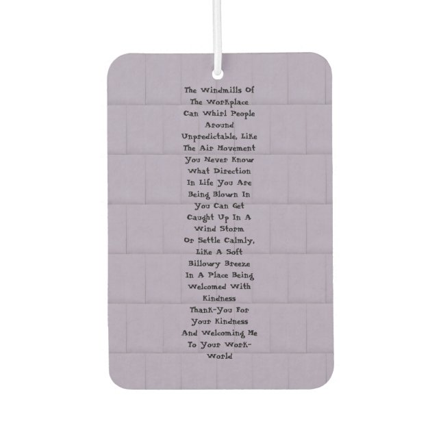 Désodorisant Pour Voiture Inspiration en milieu de travail (Devant)