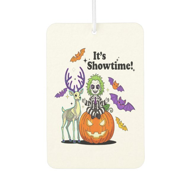 Désodorisant Pour Voiture It�s Showtime Funny Halloween (Devant)