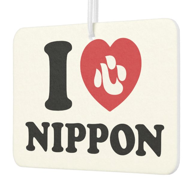 DÉSODORISANT POUR VOITURE J'AI LE COEUR [AMOUR] NIPPON AIR FRESHENER (Gauche)