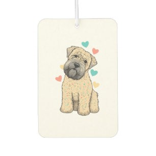 Désodorisant Pour Voiture J'Aime Mon Coeur De Chien Faisant Du Terrier Doux