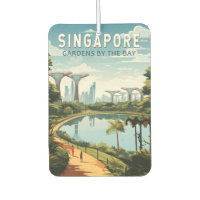 Jardins de Singapour par la baie Voyage Art Vintag