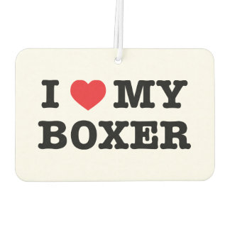 Désodorisant Pour Voiture Je Coeur Mon Boxer Car Air Freshener