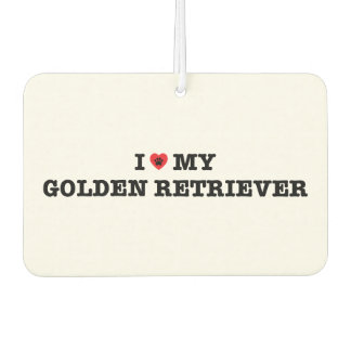 Désodorisant Pour Voiture Je Coeur Mon Golden Retriever Car Air Freshener