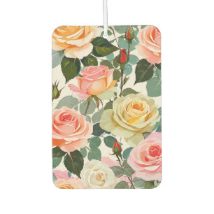 Désodorisant Pour Voiture Jolies Roses Florales Élégantes Fleurs de Jardin