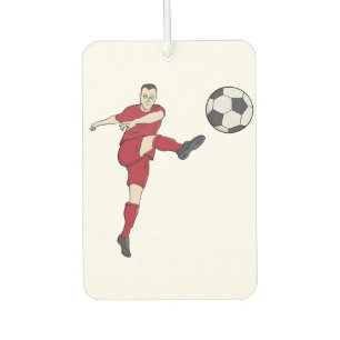 Désodorisant Pour Voiture Joueur de football rétro frappant le ballon en vol