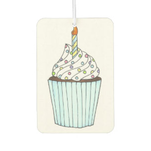 Désodorisant Pour Voiture Joyeux Anniversaire Cupcake Cake Sprinkles Party F