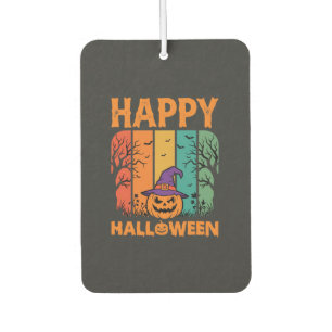 Désodorisant Pour Voiture Joyeux Halloween Citrouille Vintage Vecteur
