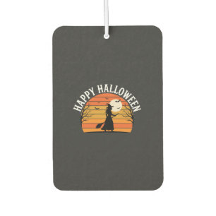 Désodorisant Pour Voiture Joyeux Halloween Sorcière Coucher de soleil Design