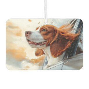 Désodorisant Pour Voiture Joyful Dog in the Wind Art Print