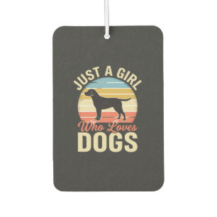 Désodorisant Pour Voiture Juste une fille qui aime les chiens amateur de chi