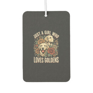 Désodorisant Pour Voiture Juste une fille qui aime les Goldens