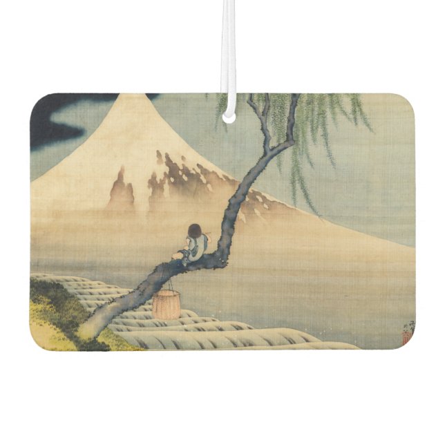 Désodorisant Pour Voiture Katsushika Hokusai - Garçon regardant le Mont Fuji (Devant)