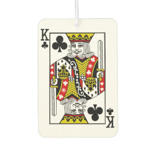 Désodorisant Pour Voiture King of Clubs Jouer des cartes