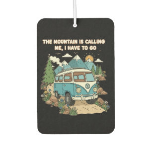 Désodorisant Pour Voiture La montagne appelle Camping-car rétro Nature