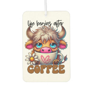Désodorisant Pour Voiture La vie commence après le café