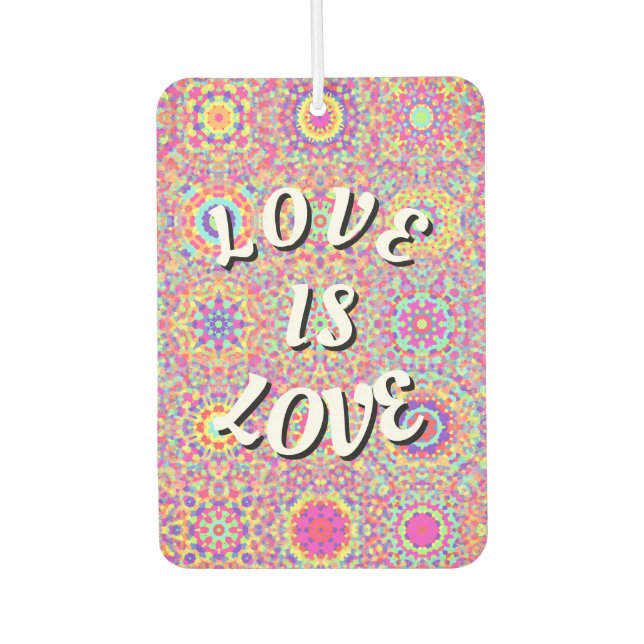 Désodorisant Pour Voiture L'amour est amour Pride Air Freshener (Devant)