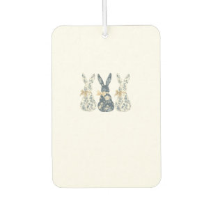 Désodorisant Pour Voiture Lapin Bleu Floral Mignon Joyeux Jour de Pâques Coq
