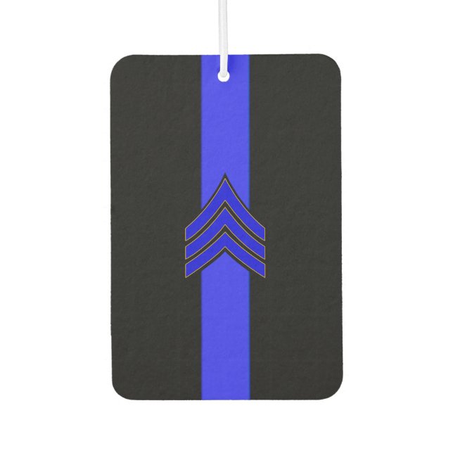 Désodorisant Pour Voiture Le Sergent De Police Stripes Mince Ligne Bleue (Devant)