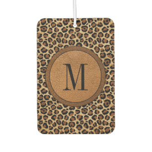 Désodorisant Pour Voiture Léopard en cuir amusant Vintage Monogramme de saum