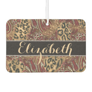 Désodorisant Pour Voiture Léopard et copie de motif de Paisley à
