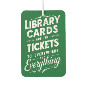 Désodorisant Pour Voiture Les Cartes De Bibliothèque Sont Les Billets Pour P