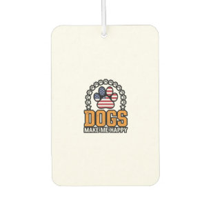 Désodorisant Pour Voiture Les chiens me rendent heureux Chemise vintage à pa