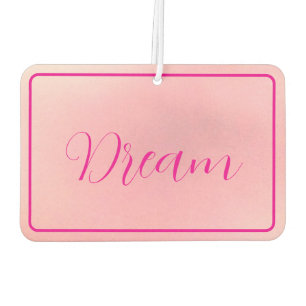 Désodorisant Pour Voiture Lettre rose brillante "Dream" rose rayonnant
