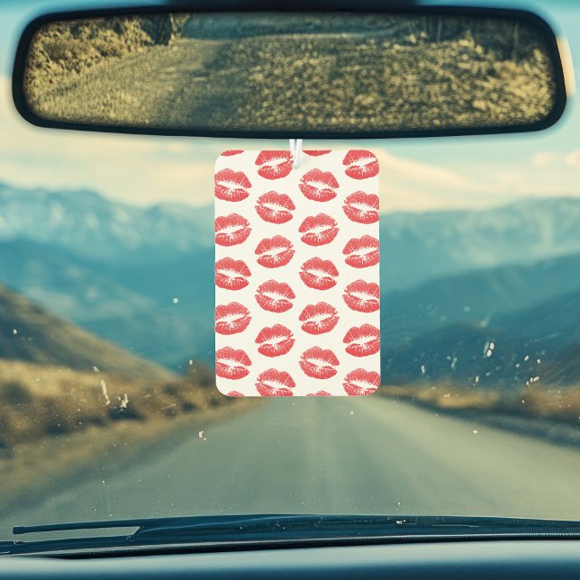 Désodorisant Pour Voiture Lèvres Rouges, Motif De Lèvres, Rouge Lèvres, Bais (Créateur téléchargé)