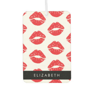 Désodorisant Pour Voiture Lèvres Rouges, Rouge, Motif Des Lèvres, Votre Nom