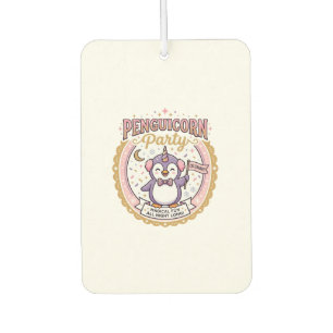 Désodorisant Pour Voiture Licorne Penguicorne Fête POD Prêt Design Zazzle_1
