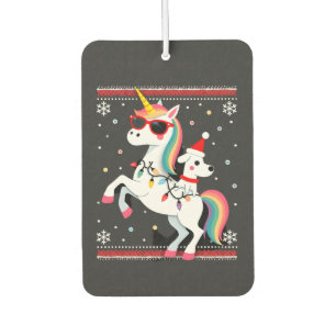 Désodorisant Pour Voiture Licorne Poodle de Noël Lunettes de soleil Poodles 
