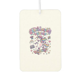 Désodorisant Pour Voiture Licorne Skateboarding Licorne Typographie Gras T-S