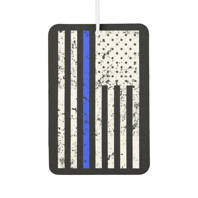 Désodorisant Pour Voiture Ligne Bleue Mince - Officier de police - Freshner  (Devant)