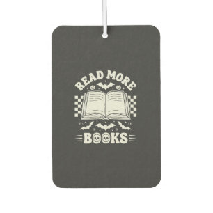 Désodorisant Pour Voiture Lire Plus De Livres Rétro Halloween Amateur De Liv