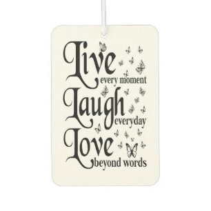 Désodorisant Pour Voiture Live Laugh Love