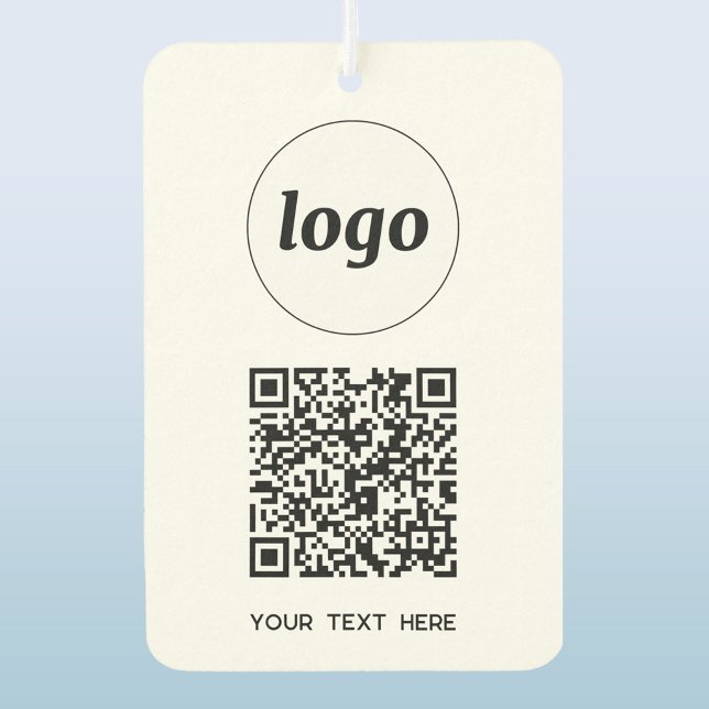 Désodorisant Pour Voiture Logo Code QR Texte commercial Promotionnel (Simple logo QR code custom text business branding promotional car motor vehicle air freshener)