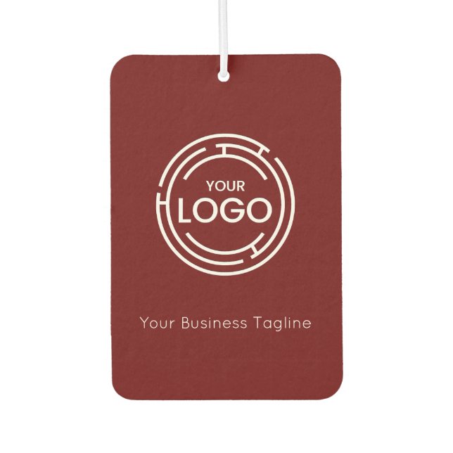 Désodorisant Pour Voiture Logo d'entreprise personnalisé rouge (Devant)
