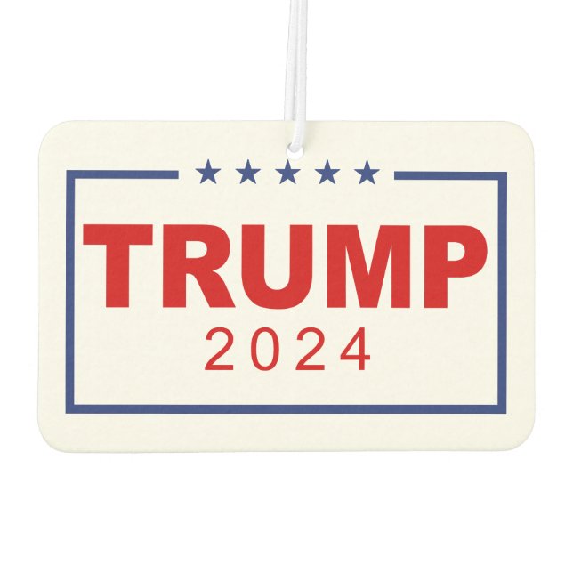 Désodorisant Pour Voiture Logo du rectangle classique Trump 2024 (Dos)
