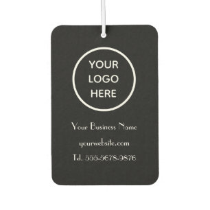 Désodorisant Pour Voiture Logo moderne minimaliste noir blanc personnalisé C
