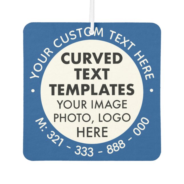 Désodorisant Pour Voiture Logo promotionnel BLUE Car Air Freshener (Devant)