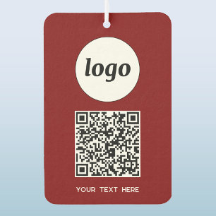 Désodorisant Pour Voiture Logo QR Code Texte Entreprise Promotion Bourgogne