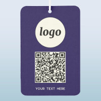 Logo QR Code Texte Entreprise Promotion Marine Ble