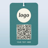 Logo QR Code Texte Entreprise Promotion Turquoise