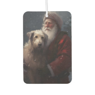 Désodorisant Pour Voiture Louveteau avec le Père Noël Fête de Noël