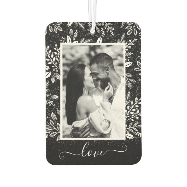 Désodorisant Pour Voiture LOVE voiture photo personnalisée (Dos)