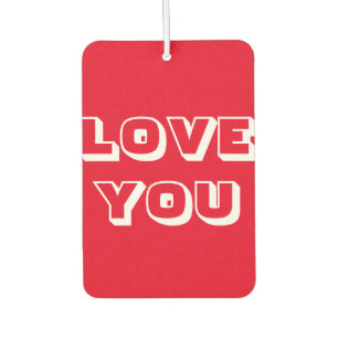 Désodorisant Pour Voiture Love You, rouge blanc moderne voiture audacieuse