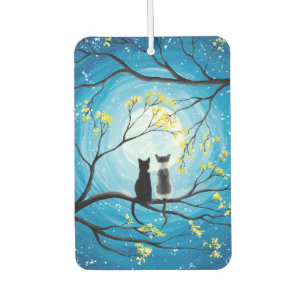 Désodorisant Pour Voiture Lune lunaire avec chats